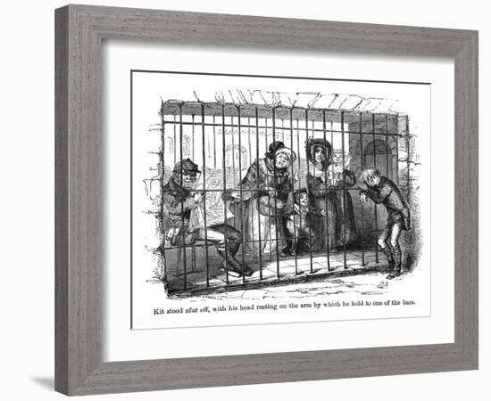 The Old Curiosity Shop, Kit Behind Bars-Hablot Browne-Framed Art Print