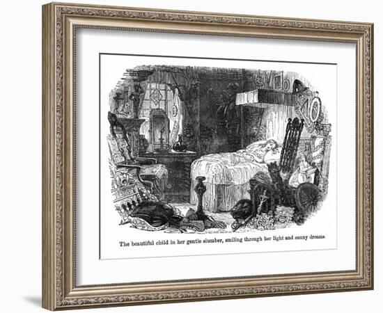 The Old Curiosity Shop, Nell in the Shop-Hablot Browne-Framed Art Print