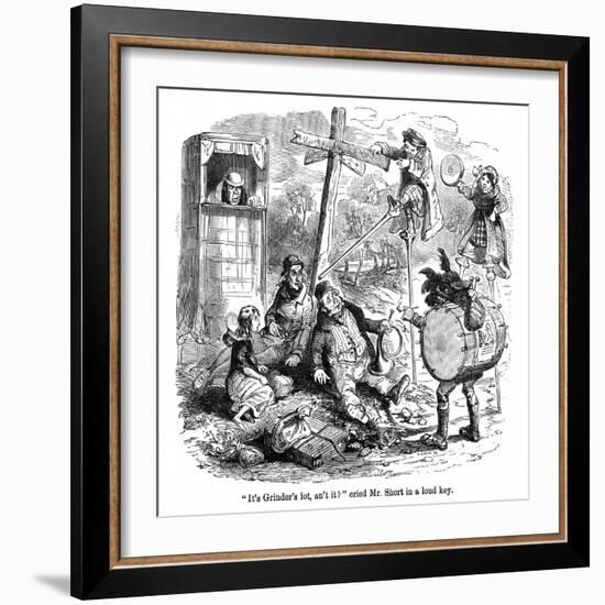 The Old Curiosity Shop, the Punch and Judy People-Hablot Browne-Framed Art Print