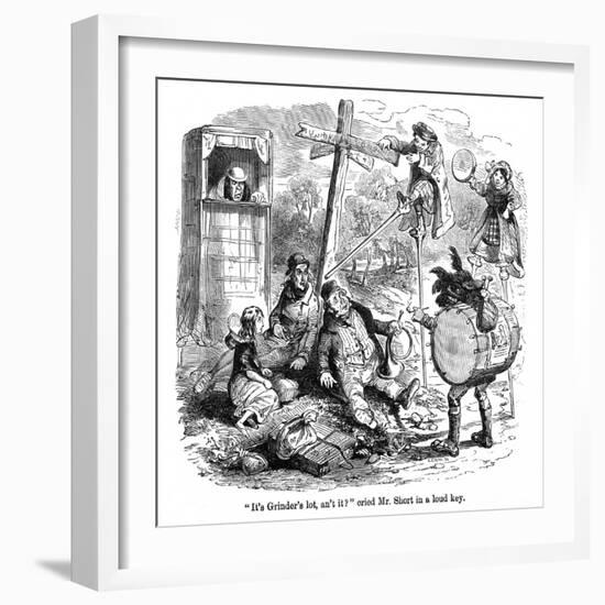 The Old Curiosity Shop, the Punch and Judy People-Hablot Browne-Framed Art Print