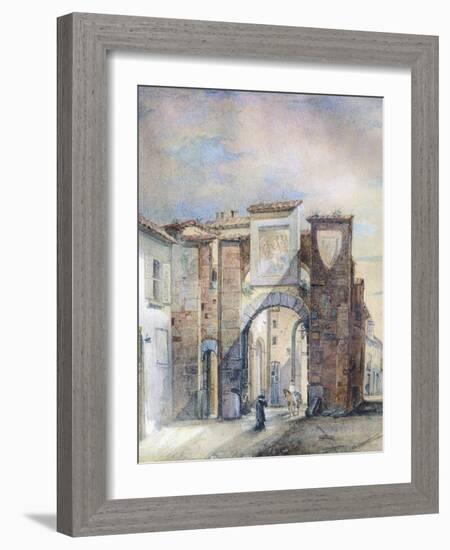 The Old Customs House at San Biagio-Giotto di Bondone-Framed Giclee Print