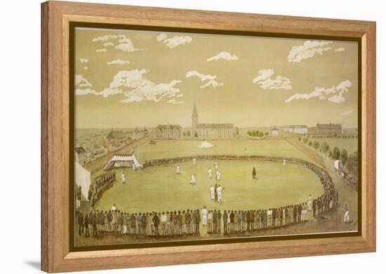 The Old Days of Merry Cricket Club Matches' at the Hyde Park Ground Sydney Australia-T.h. Lewis-Framed Premier Image Canvas