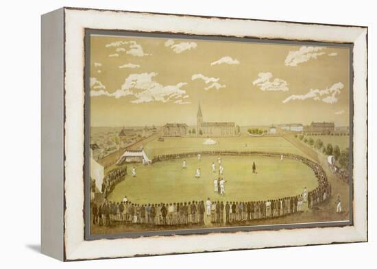 The Old Days of Merry Cricket Club Matches' at the Hyde Park Ground Sydney Australia-T.h. Lewis-Framed Premier Image Canvas