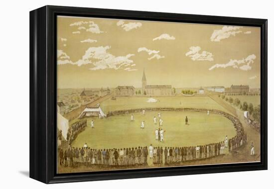 The Old Days of Merry Cricket Club Matches' at the Hyde Park Ground Sydney Australia-T.h. Lewis-Framed Premier Image Canvas