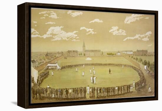 The Old Days of Merry Cricket Club Matches' at the Hyde Park Ground Sydney Australia-T.h. Lewis-Framed Premier Image Canvas