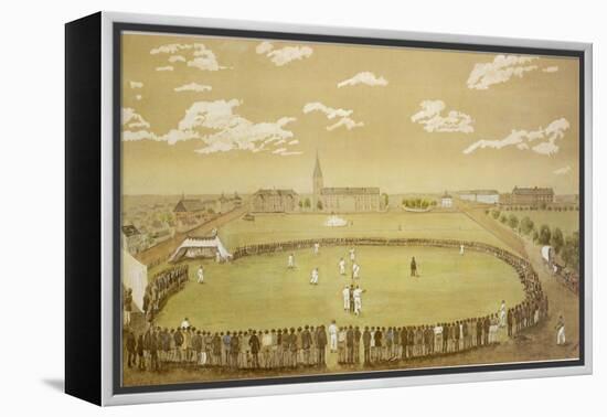 The Old Days of Merry Cricket Club Matches' at the Hyde Park Ground Sydney Australia-T.h. Lewis-Framed Premier Image Canvas