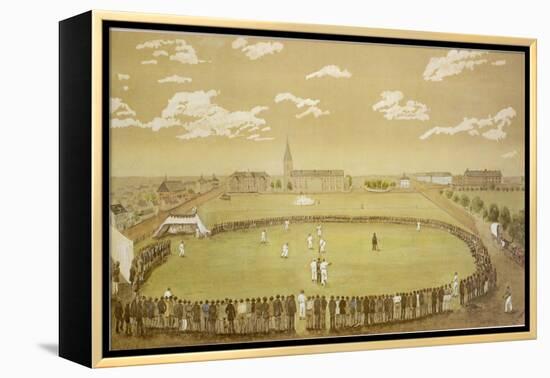 The Old Days of Merry Cricket Club Matches' at the Hyde Park Ground Sydney Australia-T.h. Lewis-Framed Premier Image Canvas