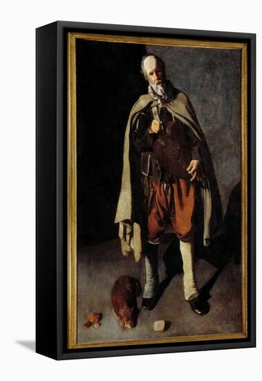 The Old Dog. Painting by George of the Tower (1593-1652), 17Th Century. Dim. 1,86X1,2M. Bergues, Mu-Georges De La Tour-Framed Premier Image Canvas