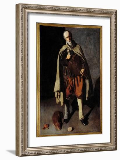 The Old Dog. Painting by George of the Tower (1593-1652), 17Th Century. Dim. 1,86X1,2M. Bergues, Mu-Georges De La Tour-Framed Giclee Print