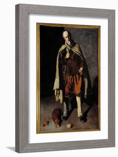 The Old Dog. Painting by George of the Tower (1593-1652), 17Th Century. Dim. 1,86X1,2M. Bergues, Mu-Georges De La Tour-Framed Giclee Print