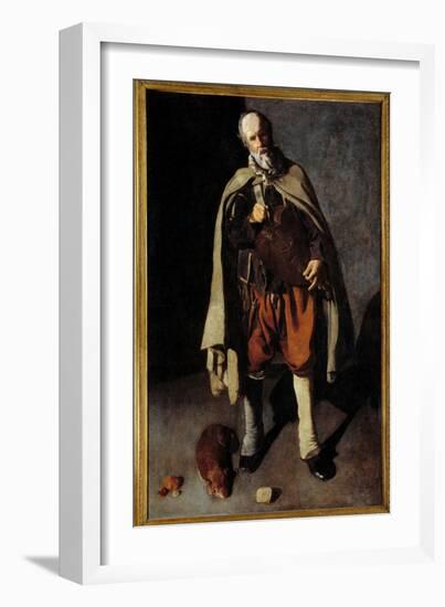 The Old Dog. Painting by George of the Tower (1593-1652), 17Th Century. Dim. 1,86X1,2M. Bergues, Mu-Georges De La Tour-Framed Giclee Print