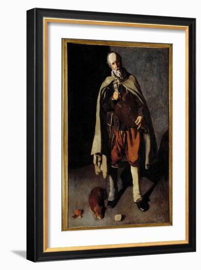 The Old Dog. Painting by George of the Tower (1593-1652), 17Th Century. Dim. 1,86X1,2M. Bergues, Mu-Georges De La Tour-Framed Giclee Print