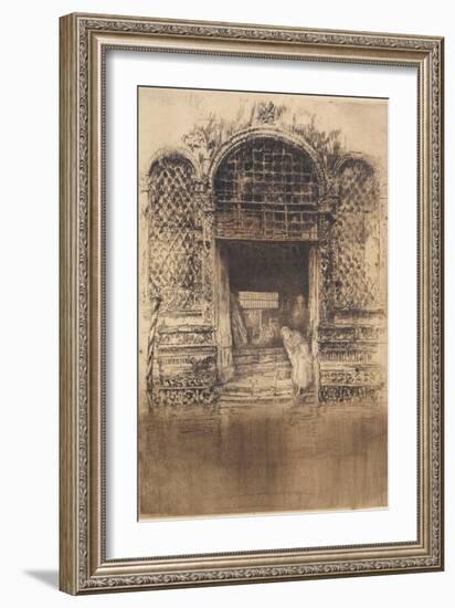 The Old Doorway from The First Venice Set, 1879-1880-James Abbott McNeill Whistler-Framed Giclee Print