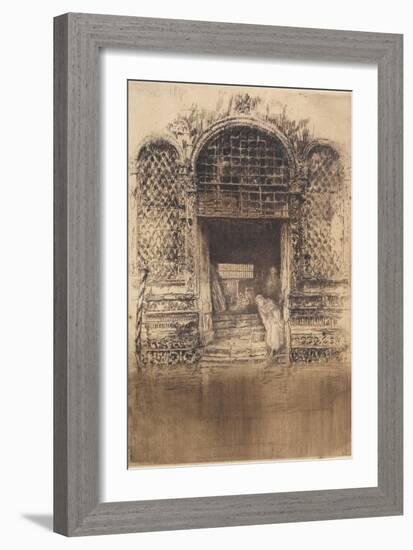 The Old Doorway from The First Venice Set, 1879-1880-James Abbott McNeill Whistler-Framed Giclee Print