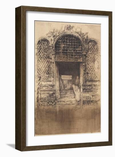 The Old Doorway from The First Venice Set, 1879-1880-James Abbott McNeill Whistler-Framed Giclee Print