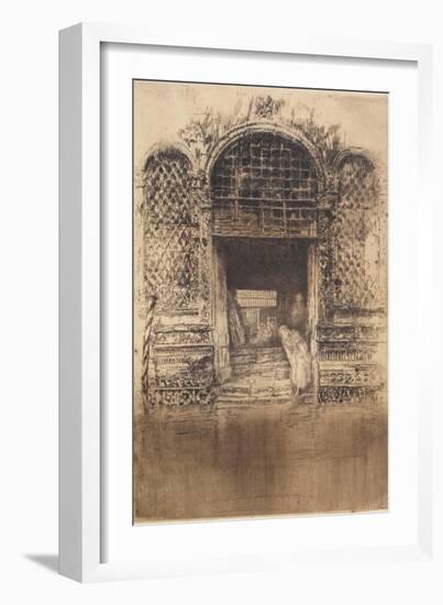 The Old Doorway from The First Venice Set, 1879-1880-James Abbott McNeill Whistler-Framed Giclee Print