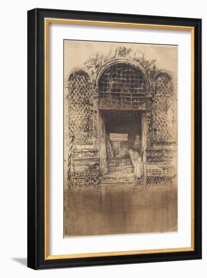 The Old Doorway from The First Venice Set, 1879-1880-James Abbott McNeill Whistler-Framed Giclee Print