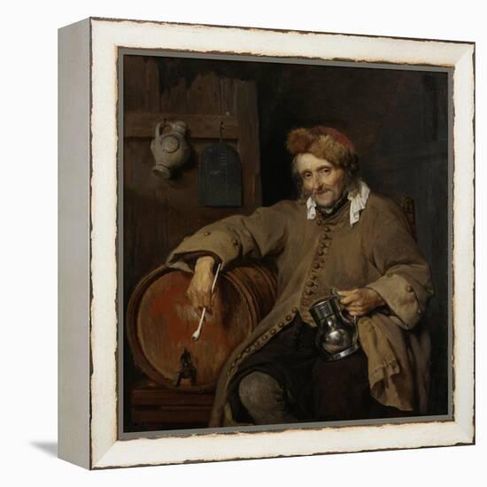 The Old Drinker, 1661-63-Gabriel Metsu-Framed Stretched Canvas