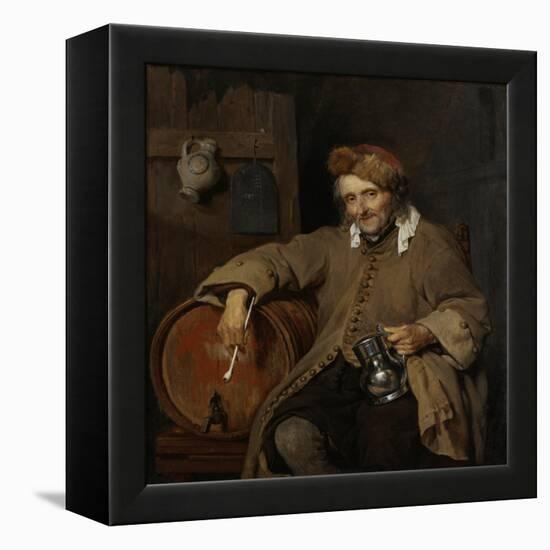 The Old Drinker, 1661-63-Gabriel Metsu-Framed Stretched Canvas