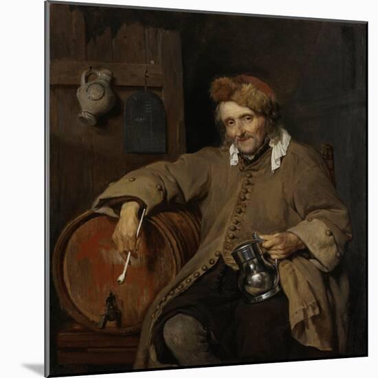 The Old Drinker, 1661-63-Gabriel Metsu-Mounted Art Print