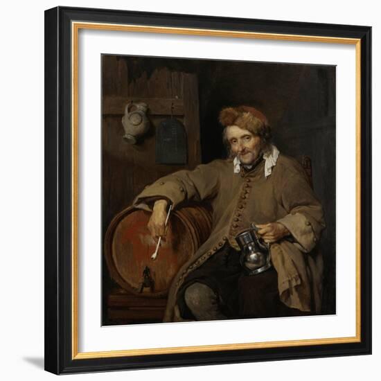 The Old Drinker, 1661-63-Gabriel Metsu-Framed Art Print