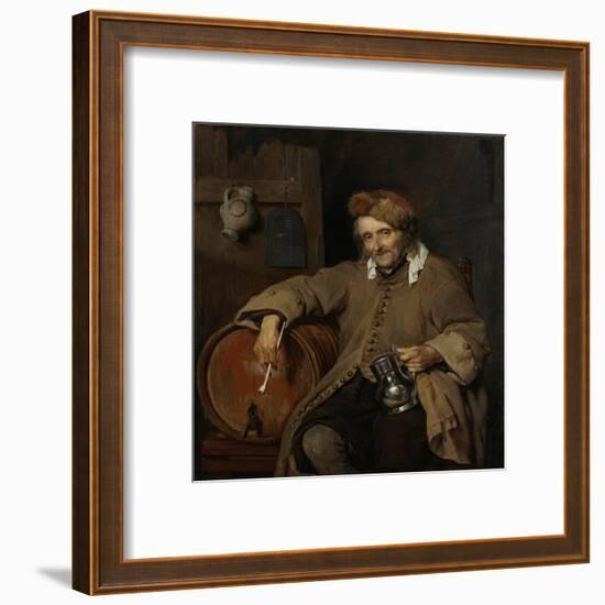 The Old Drinker, 1661-63-Gabriel Metsu-Framed Art Print