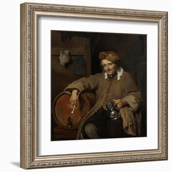 The Old Drinker, 1661-63-Gabriel Metsu-Framed Art Print