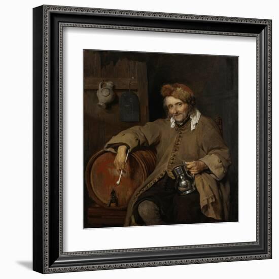 The Old Drinker, 1661-63-Gabriel Metsu-Framed Art Print