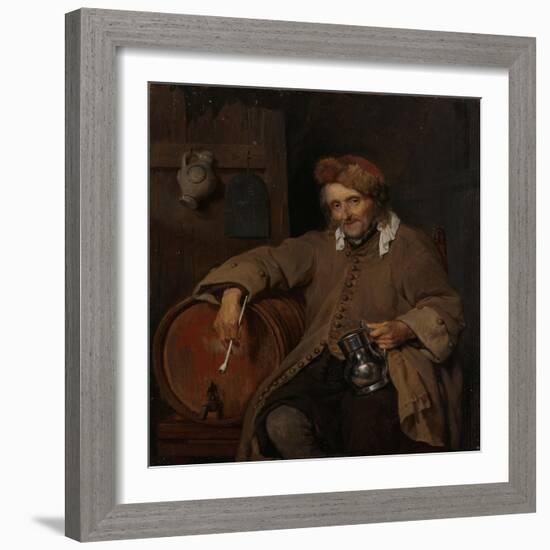 The Old Drinker, c.1661-3-Gabriel Metsu-Framed Giclee Print