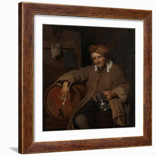 The Old Drinker, c.1661-3-Gabriel Metsu-Framed Giclee Print