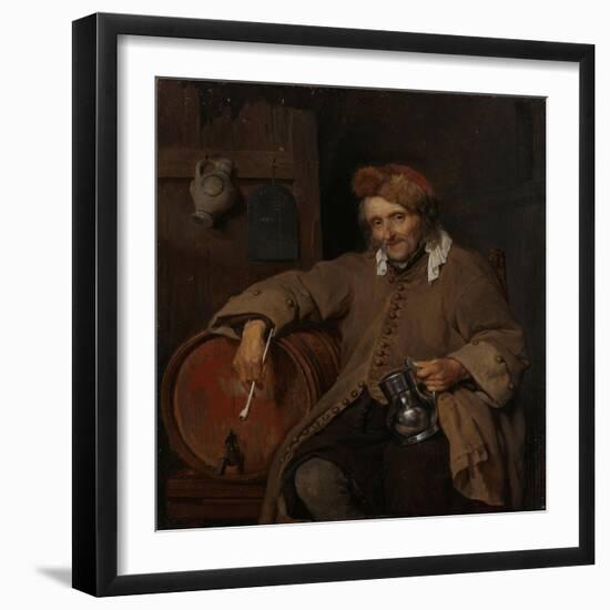 The Old Drinker, c.1661-3-Gabriel Metsu-Framed Giclee Print