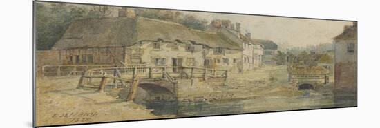 The Old Engine Bridge with Exe Lane, Exeter, 1825-Emanuel Jeffery-Mounted Giclee Print