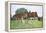 The old farm-house' by Kate Greenaway-Kate Greenaway-Framed Premier Image Canvas