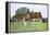 The old farm-house' by Kate Greenaway-Kate Greenaway-Framed Premier Image Canvas