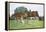 The old farm-house' by Kate Greenaway-Kate Greenaway-Framed Premier Image Canvas