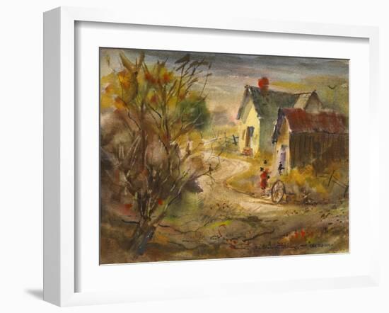 The Old Farm-LaVere Hutchings-Framed Giclee Print