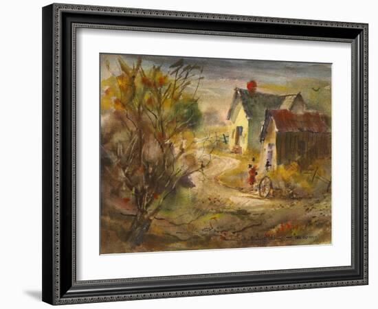 The Old Farm-LaVere Hutchings-Framed Giclee Print