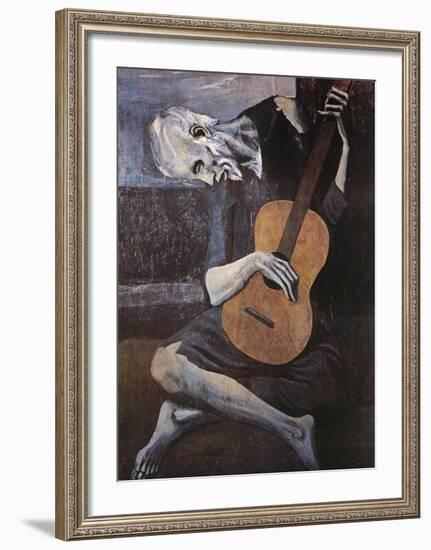 The Old Guitarist, c.1903-Pablo Picasso-Framed Art Print