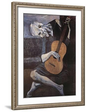 Pablo Picasso The Old Guitarist Flask D150 8oz Stainless Man Playing the Guitar