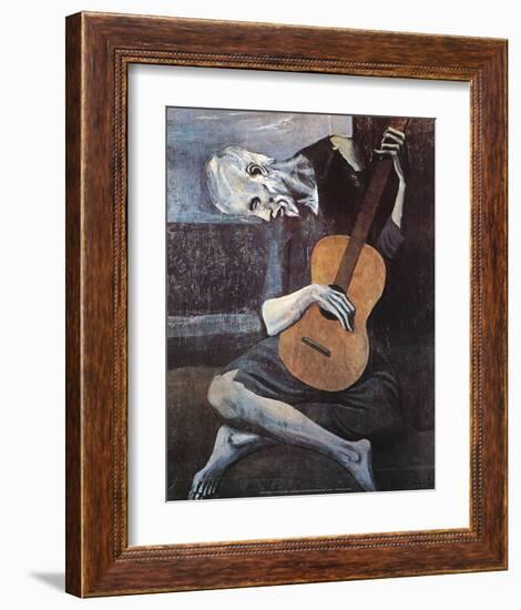 The Old Guitarist, c.1903-Pablo Picasso-Framed Art Print