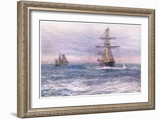 The Old 'Invincible' 1872, 1915-William Lionel Wyllie-Framed Giclee Print