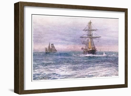 The Old 'Invincible' 1872, 1915-William Lionel Wyllie-Framed Giclee Print