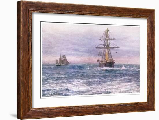 The Old 'Invincible' 1872, 1915-William Lionel Wyllie-Framed Giclee Print