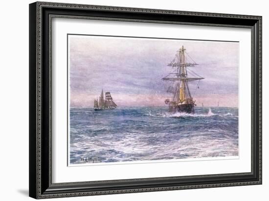 The Old 'Invincible' 1872, 1915-William Lionel Wyllie-Framed Giclee Print