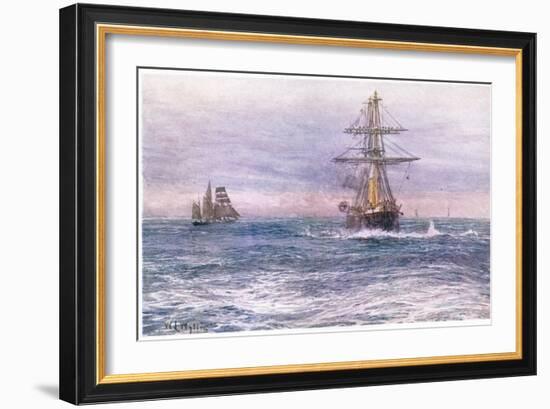 The Old 'Invincible' 1872, 1915-William Lionel Wyllie-Framed Giclee Print