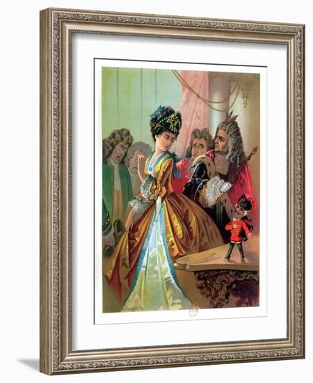 The Old King and the Nutcracker Prince, Illustration from "The Nutcracker" by E.T.A. Hoffman 1883-Carl Offterdinger-Framed Giclee Print