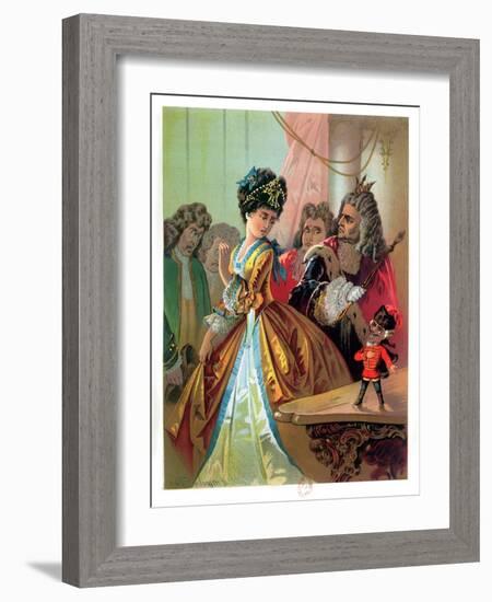 The Old King and the Nutcracker Prince, Illustration from "The Nutcracker" by E.T.A. Hoffman 1883-Carl Offterdinger-Framed Giclee Print