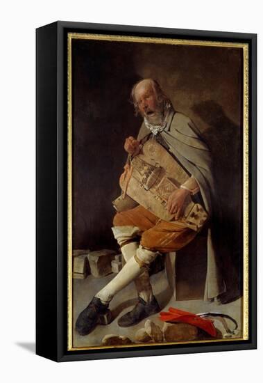 The Old Man also Says the Old Man in the Hat or the Old Man in the Fly. Painting by Georges De La T-Georges De La Tour-Framed Premier Image Canvas