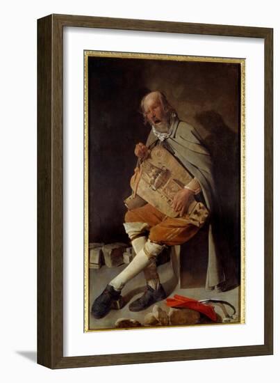 The Old Man also Says the Old Man in the Hat or the Old Man in the Fly. Painting by Georges De La T-Georges De La Tour-Framed Giclee Print