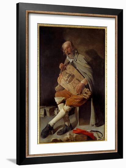 The Old Man also Says the Old Man in the Hat or the Old Man in the Fly. Painting by Georges De La T-Georges De La Tour-Framed Giclee Print